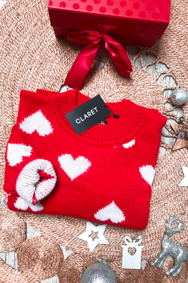 SWETER HEART CANDY RED