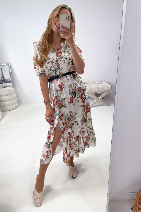 SUKIENKA NARIA MIDI BOHO KWIATY 2