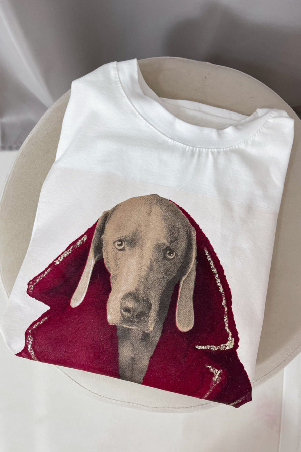 T-SHIRT RUBY BURGUND - DOG