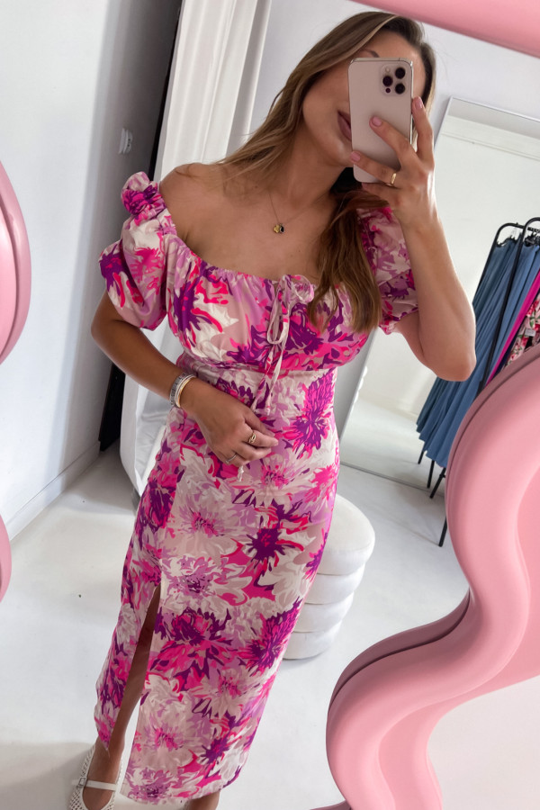 SUKIENKA PARADISE RÓŻOWE KWIATY 7