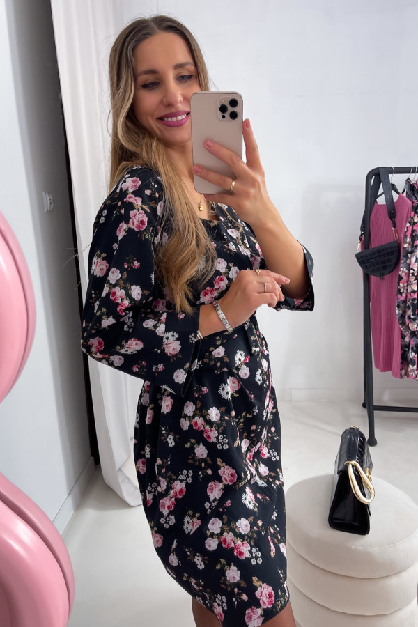 SUKIENKA MEGAN PROSTA Z V DEKOLTEM I Z PASKIEM 4